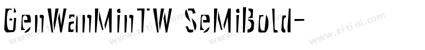 GenWanMinTW SeMiBold字体转换